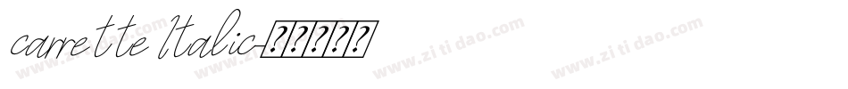 carrette Italic字体转换